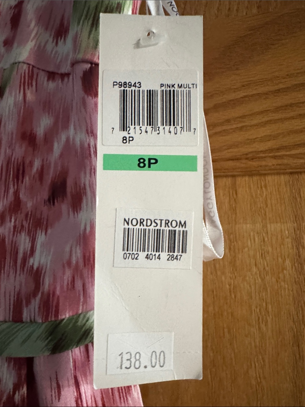 Maggy London Pink & Green Printed Midi Dress